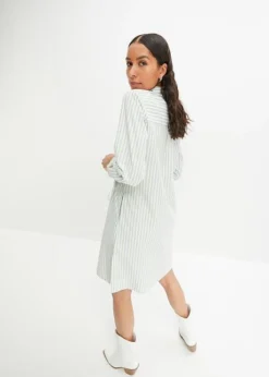 Robe-blouse Avec élastique à La Taille Et Poches, Longueur Genou -Mode Femme 23214488 lBWEDgxX