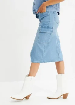 Jupe Cargo En Jean -Mode Femme 23214594 pbgdjM3R