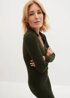 Robe En Maille à Col Polo -Mode Femme 23214763 HqN3s1cj