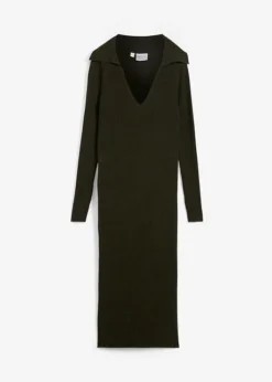 Robe En Maille à Col Polo