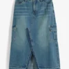 Rainbow Jupe En Jean Avec Poches Cargo
