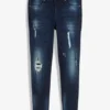 Rainbow Jean Skinny Raccourci Avec Effets Destroy