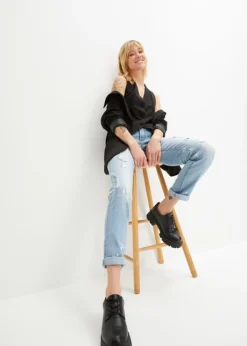 Rainbow Jean Straight Avec Effets Destroy -Mode Femme 23217670 lEeA98B0