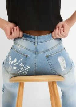 Rainbow Jean Straight Avec Effets Destroy -Mode Femme 23217691 Y4FXo4CT