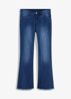 Rainbow Jean Flare Avec Base Effilochée