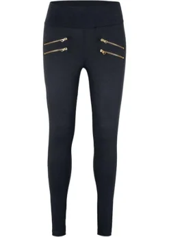 Legging Avec Taille Confortable Et Zips Décoratifs