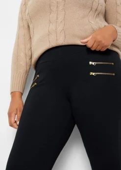Legging Avec Taille Confortable Et Zips Décoratifs -Mode Femme 23219222 VKFFR0eI