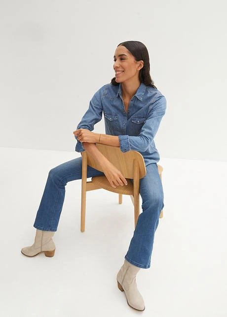 Chemise En Jean Manches Longues 6 Chemise En Jean Manches Longues – Image 6