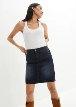 Jupe En Jean Extensible -Mode Femme 23221267 3K1MgpMT