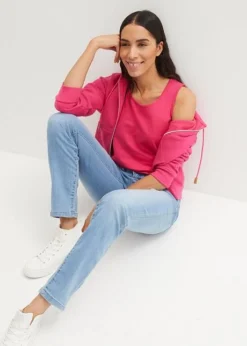 Jean Mid-waist Extensible, Straight -Mode Femme 23222213 iQvQbDJU