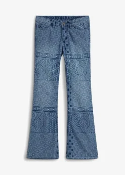 Rainbow Jean Flare Avec Mélange De Motifs