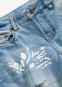 Rainbow Jean Straight Avec Effets Destroy -Mode Femme 23223165 fx3Z0NZj