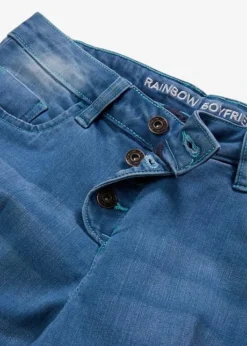 Rainbow Jean Boyfriend Destroyed Avec Polyester Recyclé -Mode Femme 23223542 0uWePoa3