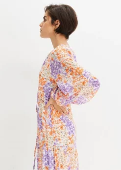 Robe Longue à Fleurs En Polyester Recyclé -Mode Femme 23226090 jCJEQ0Vs