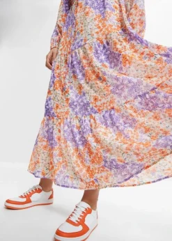 Robe Longue à Fleurs En Polyester Recyclé -Mode Femme 23226120 HOiMB1ms