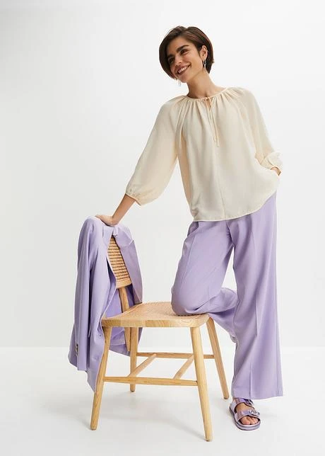 Tunique Manches 3/4 En Satin 4 Tunique Manches 3/4 En Satin – Image 4