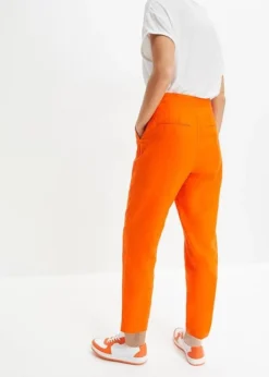Pantalon En Lin Taille Haute Et Raccourci à Empiècement élastique 12 Pantalon En Lin Taille Haute Et Raccourci à Empiècement élastique -Mode Femme 23226305 upTLNOF6
