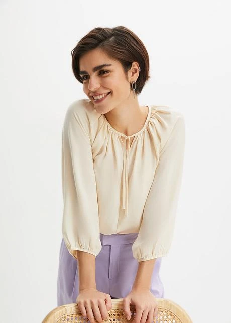 Tunique Manches 3/4 En Satin 8 Tunique Manches 3/4 En Satin – Image 8