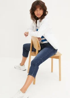 Jean Straight Taille Moyenne, Cropped -Mode Femme 23227837 rPrnwLkF