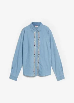 Blouse En Jean Oversize Avec Broderie