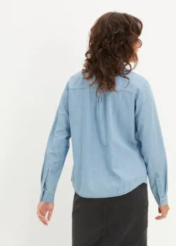 Blouse En Jean Oversize Avec Broderie -Mode Femme 23227841 MI9PufZe