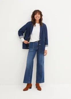 Jean Taille Moyenne, Jambe évasée, Avec Rivets -Mode Femme 23227859 wCO0q3fB