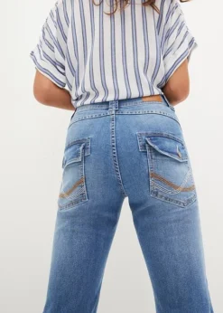 Jean Straight Taille Moyenne, Extensible 11 Jean Straight Taille Moyenne, Extensible -Mode Femme 23227878 lJ6TB4cO