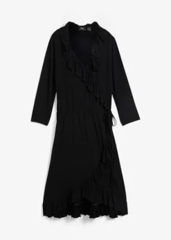 Robe En Jersey-viscose Avec Volants Sur Le Décolleté -Mode Femme 23230241 u27rIupS