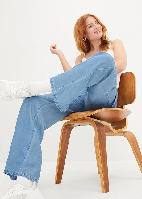 Jean Wide Leg, Taille Haute Et Confortable 5 Jean Wide Leg, Taille Haute Et Confortable – Image 5