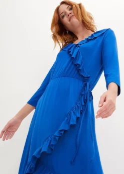 Robe En Jersey-viscose Avec Volants Sur Le Décolleté -Mode Femme 23230308 npVefdUd