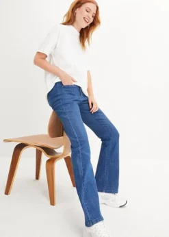 Jean Flared, Taille Haute, Taille Confortable -Mode Femme 23230403 qE6JdnDM