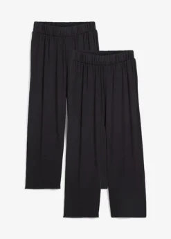 Lot De 2 Pantalons 7/8 Ample à Taille Haute Et Confortable -Mode Femme 23230634 cUHdJVJ8
