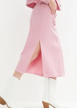 Rainbow Jupe En Jean Fendue Sur Les Côtés -Mode Femme 23231570 GQzHX9yY