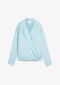 Blouse En Satin, Effet Cache-cœur