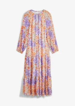 Robe Longue à Fleurs En Polyester Recyclé