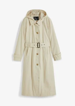 Manteau Trench à Capuche Amovible