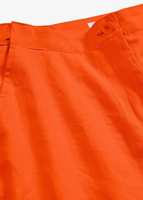 Pantalon En Lin Taille Haute Et Raccourci à Empiècement élastique 7 Pantalon En Lin Taille Haute Et Raccourci à Empiècement élastique – Image 7