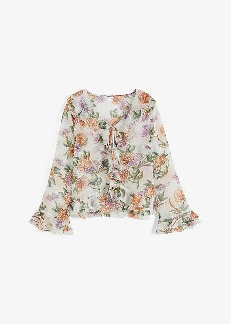 Blouse Imprimée à Volants 1 Blouse Imprimée à Volants