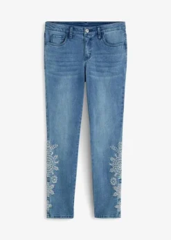 Jean Skinny Avec Broderies Anglaises