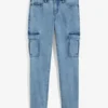 Rainbow Jean Cargo Straight Délavé