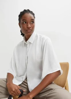 Chemisier Cropped En Satin -Mode Femme 23235511 nCkticsr