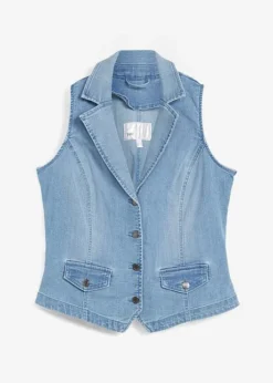 Gilet Sans Manches En Jean Extensible -Mode Femme 23236289 yztszIby