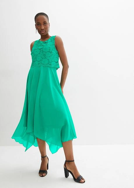 Robe En Chiffon Avec Dentelle Premium 2 Robe En Chiffon Avec Dentelle Premium – Image 2