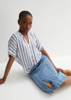 Jupe En Jean à Détails Worker -Mode Femme 23236669 UWOZ9XUt