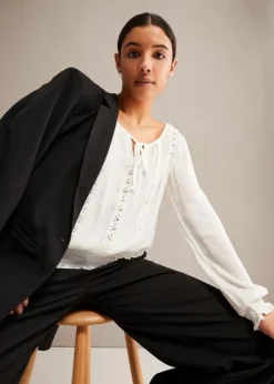 Blouse Avec Dentelle Au Crochet 14 Blouse Avec Dentelle Au Crochet -Mode Femme 24001768 f79ZSo0e