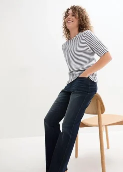 Jean Taille Haute Bootcut Extensible à Taille Confortable -Mode Femme 24008493 OWNpdkct