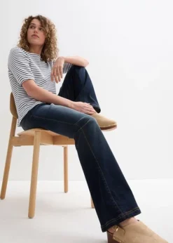 Jean Taille Haute Bootcut Extensible à Taille Confortable -Mode Femme 24008499 hti2w9vI