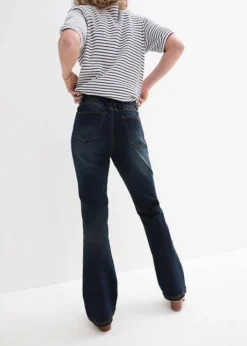 Jean Taille Haute Bootcut Extensible à Taille Confortable -Mode Femme 24008502 K2Dias9N