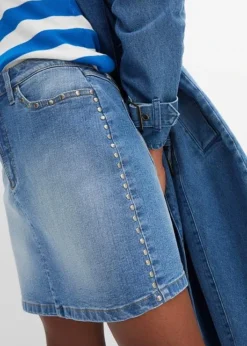 Rainbow Jupe En Jean Avec Rivets -Mode Femme 24008957 0oA6Ax2z