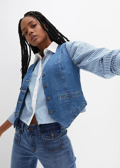 Rainbow Gilet Sans Manches En Jean 2 Rainbow Gilet Sans Manches En Jean – Image 2